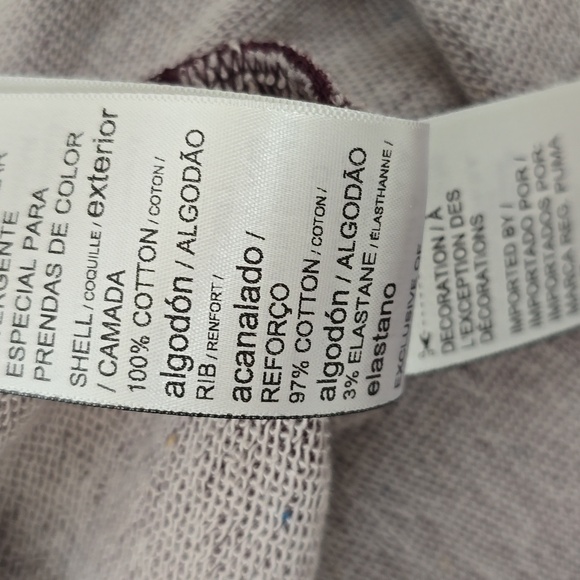 PUMA BRAND SIGNATURE WOMENS SPECKLED PURPLE PULLOVER CREWNECK SWEATSHIRT SIZE XS - Picture 9 of 16